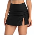 thumbnail image 2 of Qertyioot Jupe de Maillot de Bain pour Femme à Lacets Ourlet Coloré Plissée Pièce Unique, 2 of 4