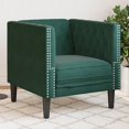 thumbnail image 1 of vidaXL Fauteuil de Style Chesterfield en Velours Vert Foncé, 1 of 5