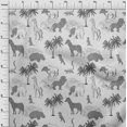 thumbnail image 4 of oneOone Viscose Jersey Gray Fabric Tropical Animal Sewing Craft Projects Fabric Prints By Yard 60 Inch Wide, 4 of 4