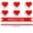 Red, variant on Birdeem 24Pcs Valentine's Day Paper Straws Foil Straws Disposable Drinking Straws Valentines Party Decorative Straws for Wedding Birthday Party Supplies