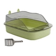 thumbnail image 1 of Tachiuwa Cat Litter Box Cat Sand Basin with High Side Cat Litter Container Durable green, 1 of 9