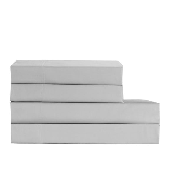 Intuition 4-Piece 100% Egyptian Cotton Sheet Set - 600 TC - Queen - Silver