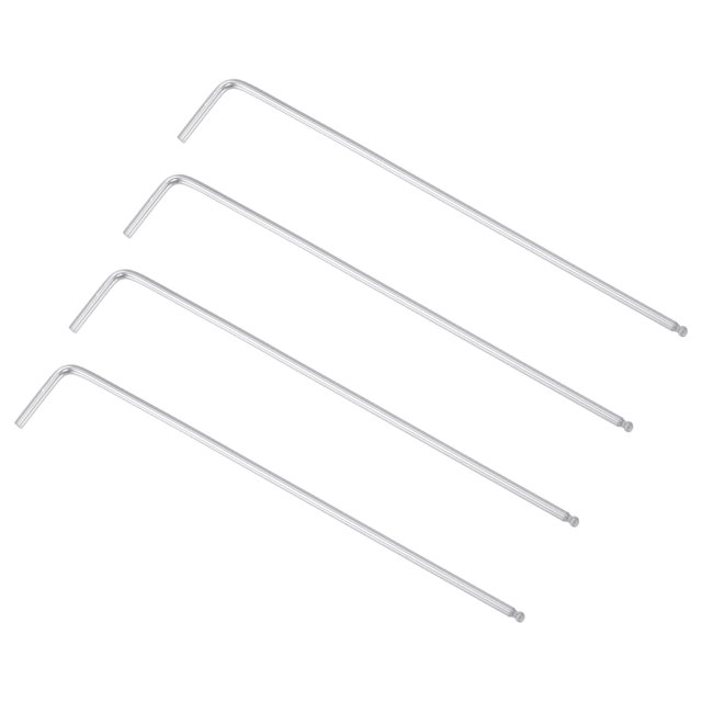 Unique Bargains 5/64' Ball End Hex Key Wrench, L Shaped Long Arm CR-V Repairing Tool, SAE 4 Pack