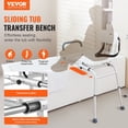 thumbnail image 2 of VEVOR Banc de Transfert Coulissant pour Baignoire Chaise de Douche et Siège Découpé Dossier Réversible, 2 of 9