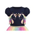 thumbnail image 4 of Girls Dress Multicolor Rainbow Unicorn Tulle Princess Party Birthday 7 Years, 4 of 6