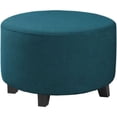 thumbnail image 1 of Extensible Round Pouf Cover Jacquard Footstool Protector, 1 of 5