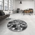 thumbnail image 4 of Ahgly Tapis d'Intérieur Lavable en Machine Carré Gris Foncé, 8 Pieds Carré, 4 of 7