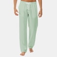 thumbnail image 3 of Mens Linen Pants Mens Summer New Style And Fashionable Pure Cotton And Linen Trousers, 3 of 3