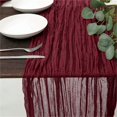 thumbnail image 1 of Decorative Table Banner Cheesecloth Table Runner Cheese Cloth Tablecloth 90x400 Cm Table Runner For Wedding Decor Holiday Birthday Party Table Dining Room Dresser Decor, 1 of 4