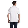 thumbnail image 3 of Hanes Cotton-Blend Men`s Jersey Polo, 4XL, White, 3 of 5