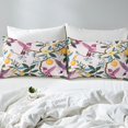 thumbnail image 4 of Erosebridal Pink Hummingbird Sheet Set Full, Tropical Fruit Flower Bedding Sets Full Size, Breathable 4 Pieces, 4 of 6