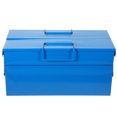 thumbnail image 1 of 1pc Multi-use Tool Handy Box Double-layer Iron Storage Box Folding Tools Case, 1 of 9