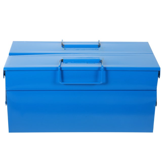 1pc Multi-use Tool Handy Box Double-layer Iron Storage Box Folding Tools Case