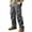 Pants - Gray, variant on Lekwk Mens Cargo Pants Plus Size Elastic Waist Straight Leg Trousers Workout Lightweight Khakis Fashion Solid Color Streewear with Multi Pockets