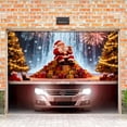 thumbnail image 4 of Liyamei Garage Door Cover Banner Reactive Design With 2 Lighting Modes For Festive Outdoor Fluorescent Glows In Dark With Cartoon Santa Party Xmas Decorat, 4 of 5
