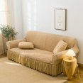thumbnail image 1 of 2024 1 Piece Sofa Slipcover with Pleated Ruffled Skirt Washable High Stretch Durable Furniture Protector 3 Seater Pine Green, 1 of 13