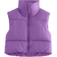 thumbnail image 1 of ORUYROP Veste Courte à Col Montant avec Fermeture Éclair pour Femmes, 1 of 7