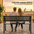 thumbnail image 4 of Outsunny Garden Bench Outdoor, Patio Bench with Armrests and Slatted Seat, 4 of 10