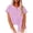 Purple, variant on Pisexur Cotton Linen Tops for Women Casual Crewneck Short Sleeve Button Down Going Out Tops Summer Loose Breathable Womens Blouses S-2XL White