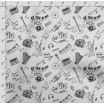 thumbnail image 4 of Soimoi Musical Instruments Print, Poly Taffeta Fabric, Decor Sewing Fabric by The Yard 56 Inch Wide, Decorative Fabric for Outdoor Upholstery, Umbrellas and Home Accents, White & Black, 4 of 5