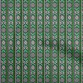 thumbnail image 1 of oneOone Cotton Poplin Green Fabric Tribal Sewing Craft Projects Fabric Prints By Yard 42 Inch Wide, 1 of 5