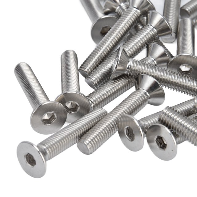 Countersunk Hex , Tensile Strength Professional Practical Socket Screws A2 Stainless Steel Full Set for Industry Fasteners