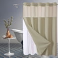 thumbnail image 4 of Bwiyojiz Décoration Maison et Jardin Textiles Rideaux Étoile Pleine Uni Double Grand Anneau Rideau de Douche Réversible pour Salles de Bain Tissu Polyester Robuste, Cadeaux pour Sœurs, 4 of 5