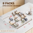 thumbnail image 4 of 8 Pack Spice Drawer Organizer for 11.5" to 23" Wide Kitchen Cabinets Drawer, ORDORA Stackable Spice Rack, Food Seasoning Jars Storage, 4 of 7