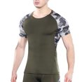 thumbnail image 1 of LUOGENLI T-shirts pour Homme pour Hommes T-Shirt Respirant Absorbant la Sueur Hauts à Manches Courtes Ajusté Mode Sport Été Col Rond Manches Courtes T-shirts pour Hommes T-shirts Graphiques Pâques Vert Armée TTG, 1 of 7