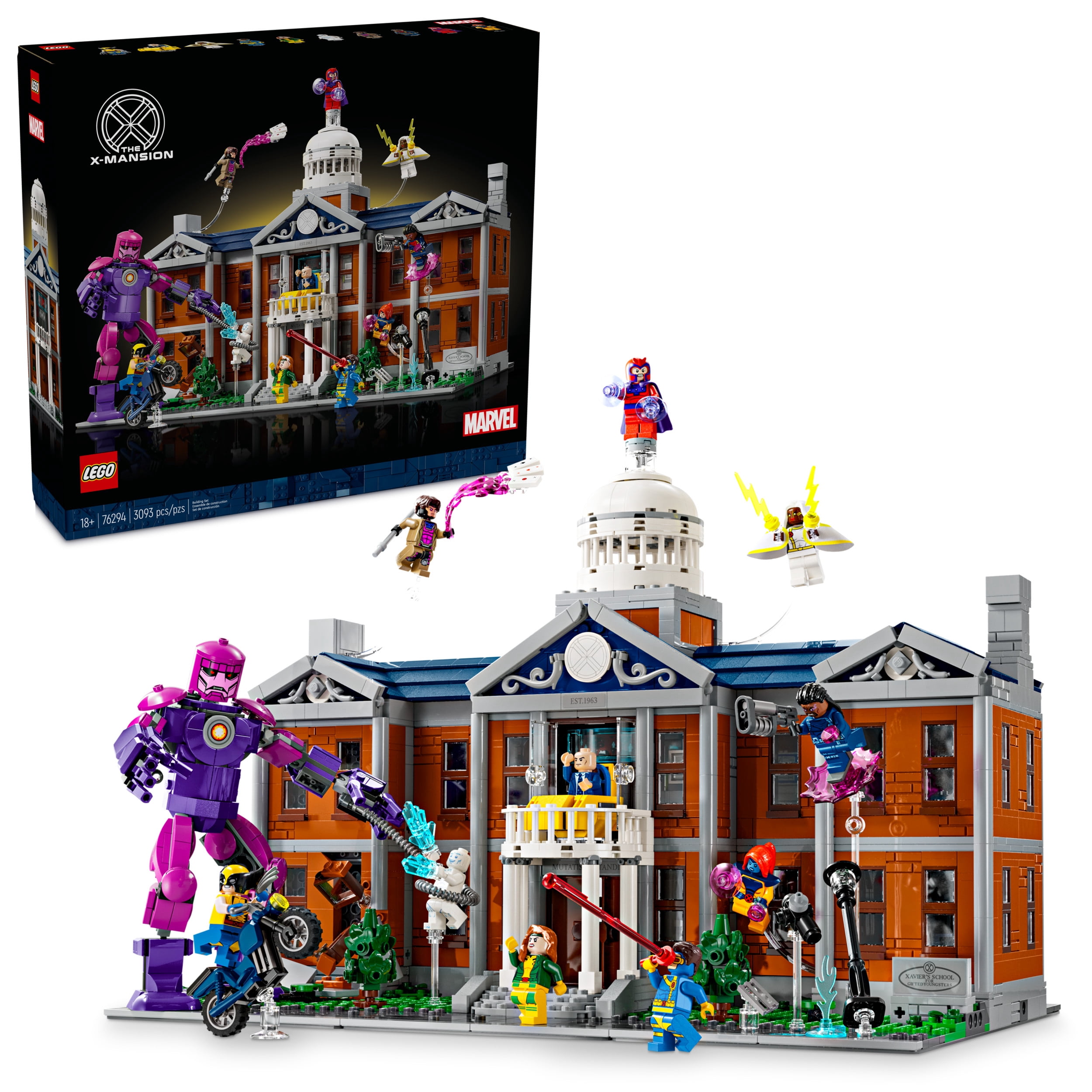 LEGO Marvel X-Men The X-Mansion Building Set - Marvel Collectibles DIY Craft Kit for Adults, Ages 18+ - Buildable Xavier Institute with 10 Minifigures - Gift Idea for Superhero Fans - 76294