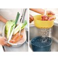thumbnail image 2 of Thickened double-layer drainage basket, plastic multifunctional circular household fruit storage basket, kitchen fruit and vegetable filter washing basin, 2 of 9