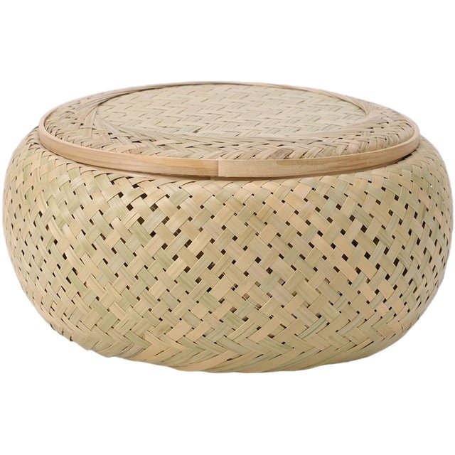 Woven Tea Jar with Lid Bamboo Tea Box Loose Tea Storage Basket Teaware Storage Jar