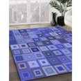 thumbnail image 3 of Ahgly Company Machine Washable Indoor Square Transitional Sky Blue Area Rugs, 6' Square, 3 of 7