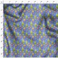thumbnail image 4 of Soimoi Blue Modal Satin Fabric Gifts & Christmas Tree Print Sewing Fabric Yard 42 Inch Wide, 4 of 5