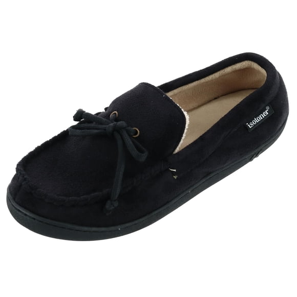 Isotoner Pantoufle Mocassin en Microsuède pour Homme avec Point Fouetté