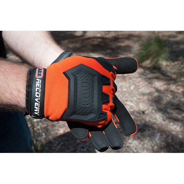 ARB Gloves GLOVEMX Recovery Gloves; Microfiber/Rubber; Orange/Black; Set Of 2