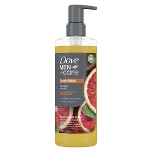 Dove Men+Care 2-in-1 Shampooing + Conditionneur Orange frais pur & Sauge, 517 ml