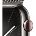 thumbnail image 3 of Restored Apple Watch Series 9 GPS + Cellular 45mm Graphite Stainless Steel Case with Graphite Milanese Loop - Refurbished Good, 3 of 6