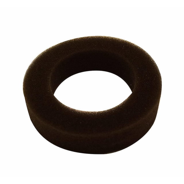 Lawn Mower Air Filter for 140cc PowerMore Engines, a black foam circular ring designed to trap dirt and protect the engine, replacing OE 951-14627 and 751-14627, recommended for replacement every 3 months or after 25 hours of use, shown on a white background.