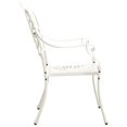 thumbnail image 3 of vidaXL 3 Piece Bistro Set Cast Aluminium White, 3 of 5