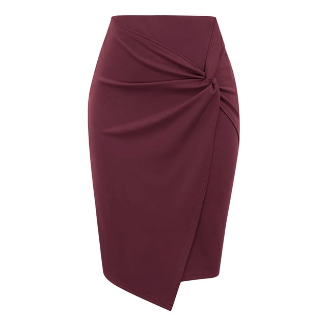 letairis New Skirts Premium And Classic And Stylish For All Occasions Comfortable To Wear Polyester Winered XXL