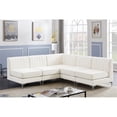 thumbnail image 4 of Meridian Furniture Alina Sectionnel Modulaire en Velours Crème, 4 of 12