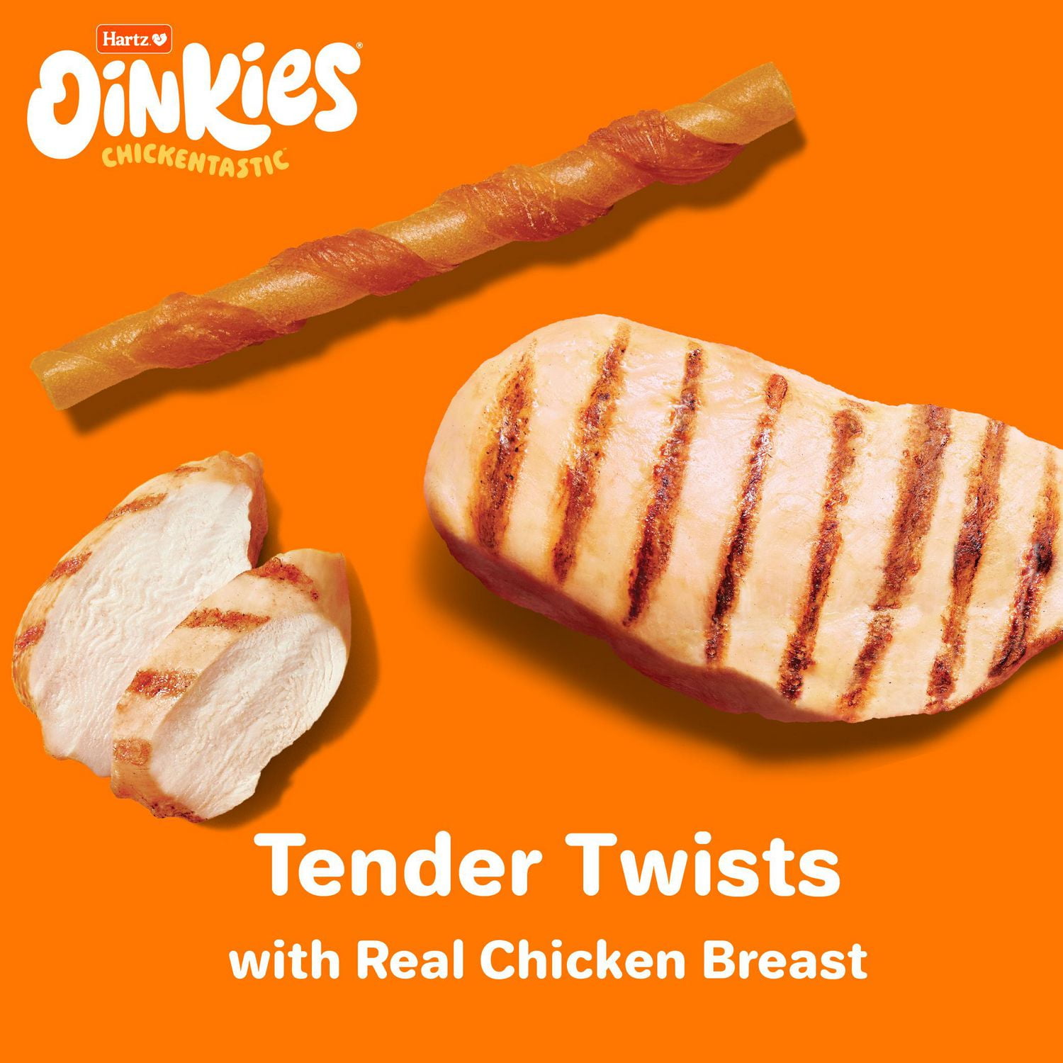 Oinkies Gâteries Tendres pour Chiens Enrobées de Poulet 18pk