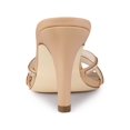 thumbnail image 2 of BLISSFUL STEP Sandales Mules à Talons Hauts Stilettos pour Femmes avec Décor de Strass Nude 8, 2 of 8