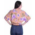 thumbnail image 4 of Moomaya Hauts Cache-Cœur pour Femmes Imprimés Taille Élastique Manches Boxy Blouse Cache-Cœur Décontractée, 4 of 4