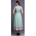 thumbnail image 4 of Bimba Robe Anarkali Florale Pastel Menthe Col Mandarin Sans Manches Kurtis pour Femmes Imprimé Robe Maxi X-Small, 4 of 6