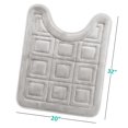 thumbnail image 2 of Clara Clark Bathroom Rugs, Velvet Memory Foam Bath Mat, Ultra Soft Non Slip and Absorbent - Waffled - Contour - Silver, 2 of 6