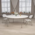 thumbnail image 4 of 72'' Round Granite White Plastic Folding Table, 4 of 7