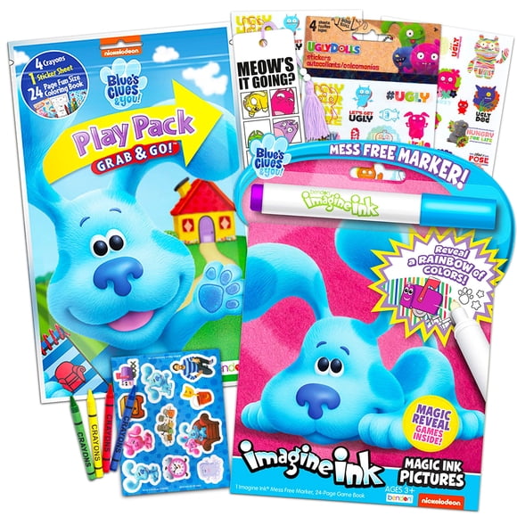 Blue's Clues and You! Coloring Book Set ~ Blues Clues Imagine Ink Book with Magic Pen, Play Pack with Fun-Size Activity Book, Crayons, Blues Clues Stickers (Blues Clues Party Favors)
