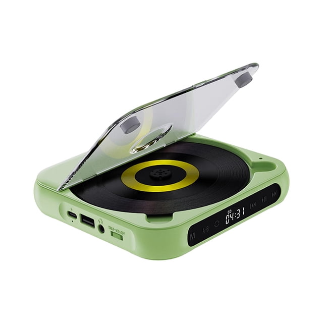 jesticaly Portable CD Player With Built In High Capacity Battery FM Radio Excellent Choice For Music Enthusiasts Mak Green 135x135x25mm